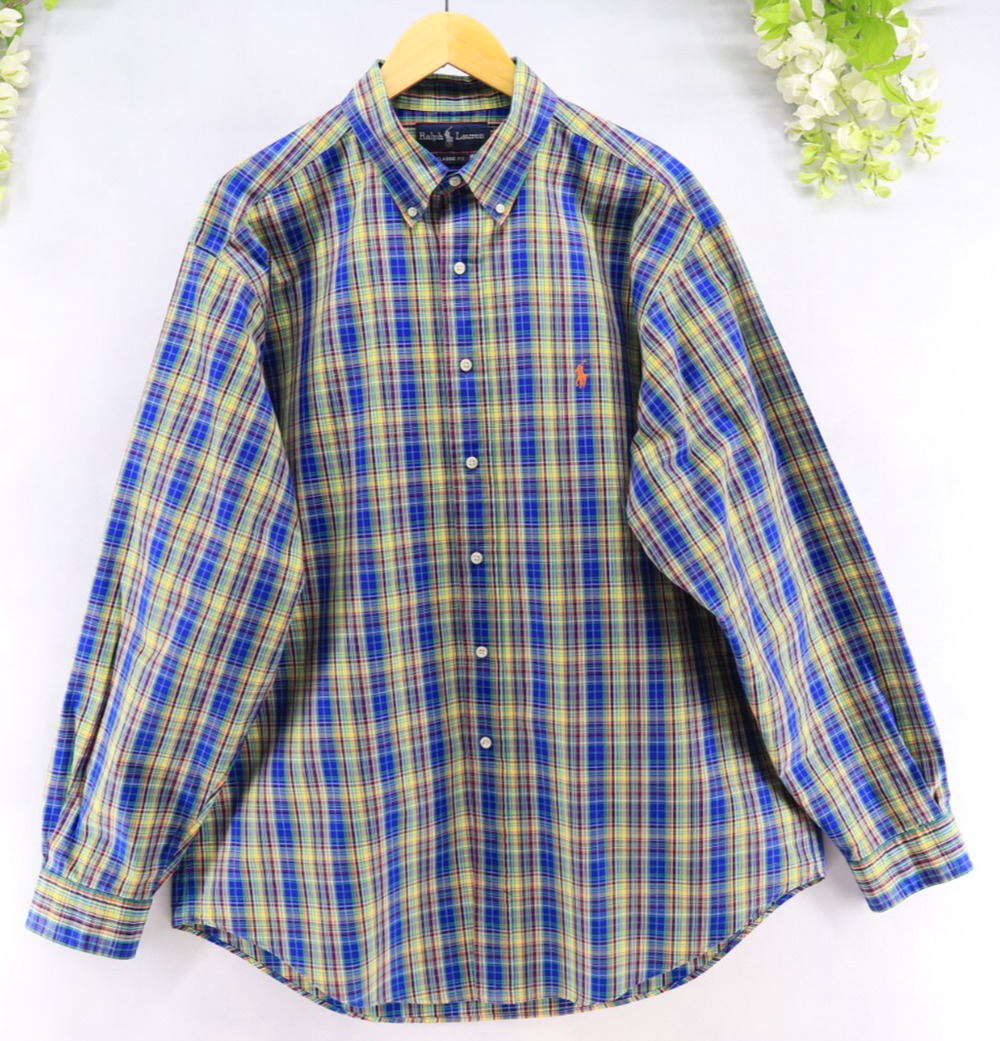 Polo Ralph Lauren Madras Classic Fit Plaid Shirt XL Button Down Career